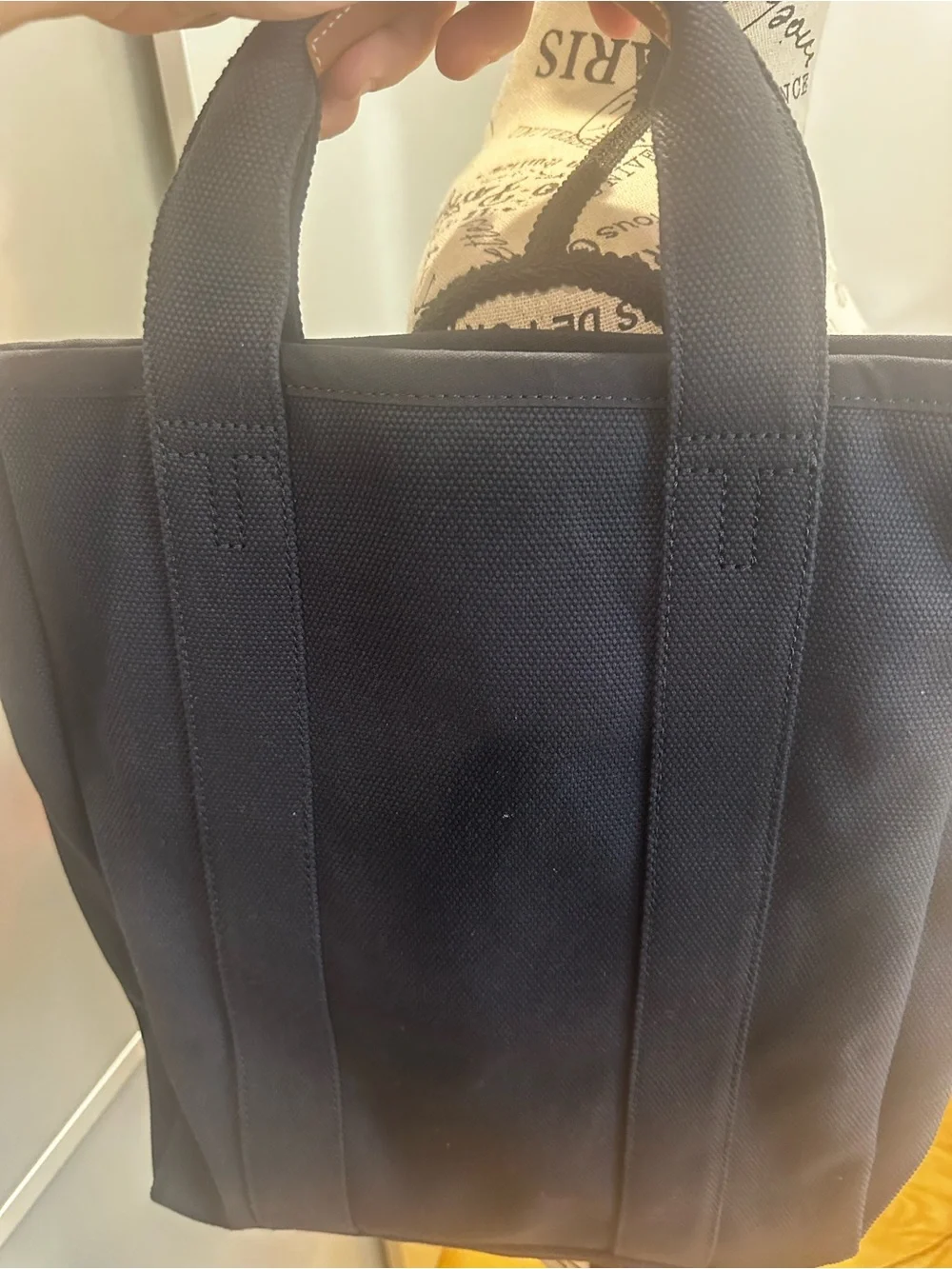 Tory Burch Navy Canvas Logo Tote